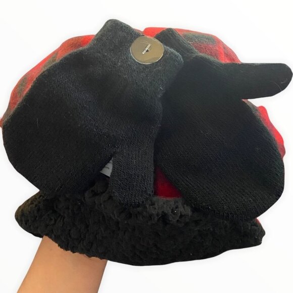NWT Nordstrom Capelli New York Little Boys Trapper Hat Red Plaid Ear Flap Set - Picture 4 of 9